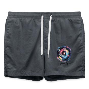 Galaktische Träume Groß Denken - Badeshorts - Anthrazit - Vorne - AI Model Male 185 light (185cm)