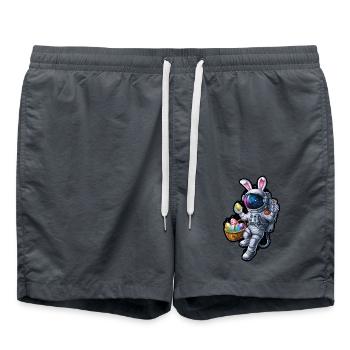 Space Easter Bunny and Easter Eggs Adventure - Swim Trunks - anthracite - Front - AI Model Male 185 light (185cm)