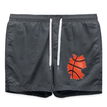 Germany Map Frames Real Basketball - Swim Trunks - anthracite - Front - AI Model Male 185 light (185cm)