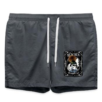 O´zapft is! - Badeshorts - Anthrazit - Vorne - AI Model Male 185 light (185cm)