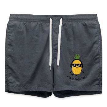 coole ananas - Badeshorts - Anthrazit - Vorne - AI Model Male 185 light (185cm)