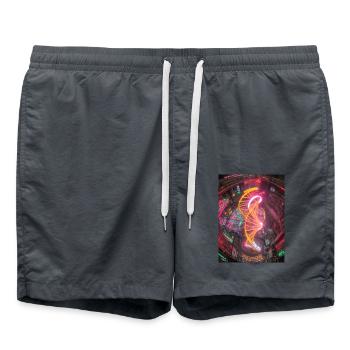Neon-Stadt Neon City - Swim Trunks - anthracite - Front - AI Model Male 185 light (185cm)