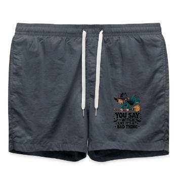You Say Witch Like It's Bad - Swim Trunks - anthracite - Front - AI Model Male 185 light (185cm)
