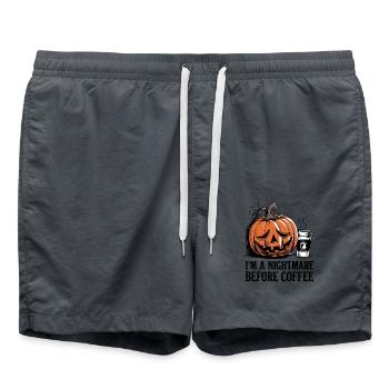 I'm a Nightmare Before Coffee - Swim Trunks - anthracite - Front - AI Model Male 185 light (185cm)