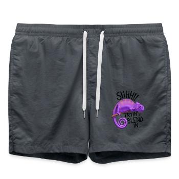 Chameleon essaie de s’intégrer - Short de bain - charbon - Devant - AI Model Male 185 light (185cm)