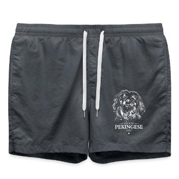 Pékinois papa chien chien Wilsigns - Short de bain - charbon - Devant - AI Model Male 185 light (185cm)