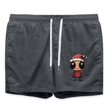 Bande dessinée de Noël Ant - Short de bain - charbon - Devant - AI Model Male 185 light (185cm)