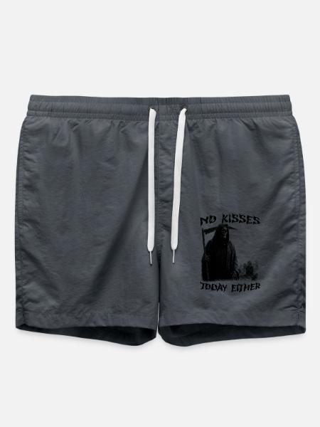 Sad Skull Auch heute keine Küsse - Badeshorts - Anthrazit