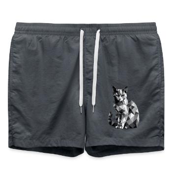 Design "Prowler" - Swim Trunks - anthracite - Front - AI Model Male 185 light (185cm)