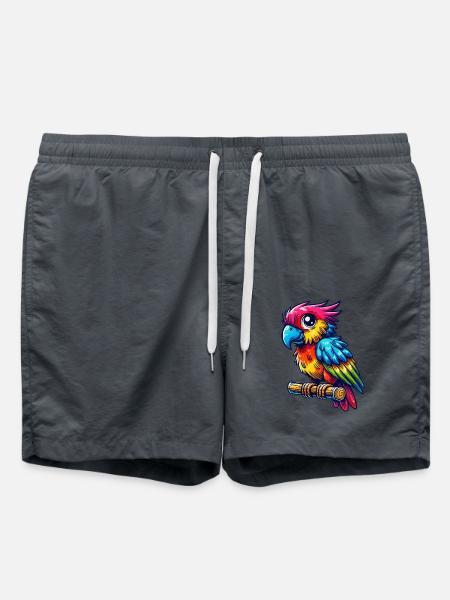 papagei - Badeshorts - Anthrazit