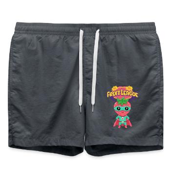 Strawberry in suit - Swim Trunks - anthracite - Front - AI Model Male 185 light (185cm)
