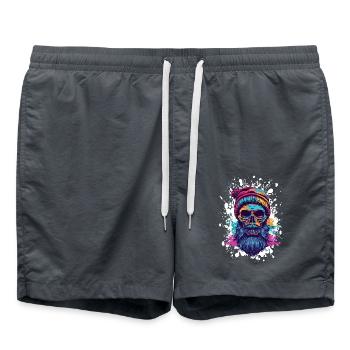 Crâne de bûcheron - Short de bain - charbon - Devant - AI Model Male 185 light (185cm)