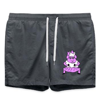 mouton fille femme femme jolie fatiguée jupe de danse - Short de bain - charbon - Devant - AI Model Male 185 light (185cm)