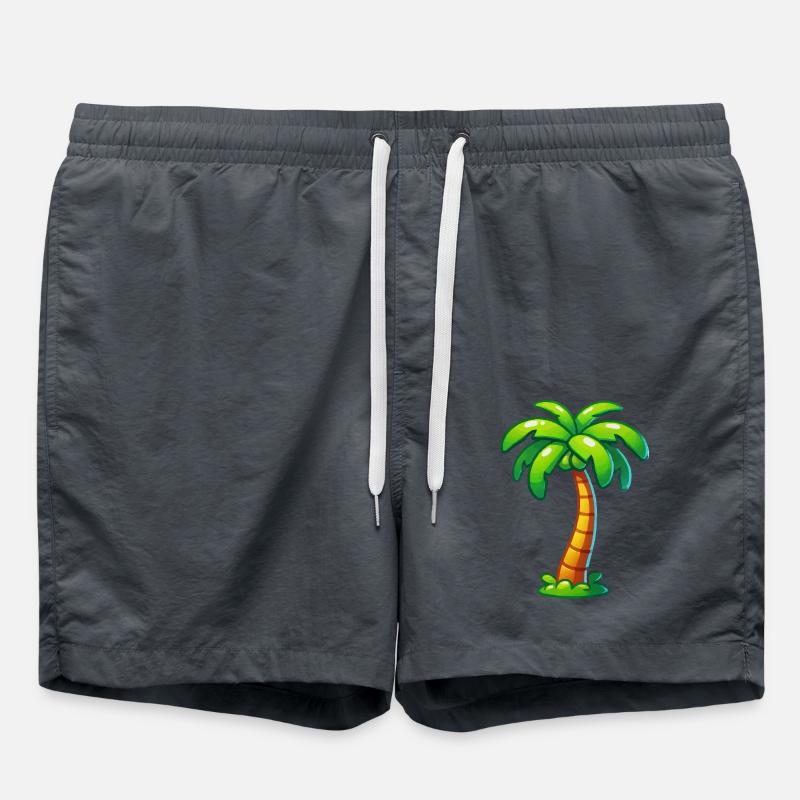 palm tree - Swim Trunks - anthracite
