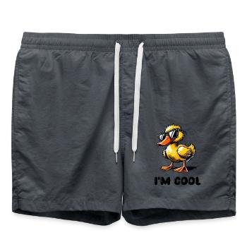 duck comic cool - Badeshorts - Anthrazit - Vorne - AI Model Male 185 light (185cm)
