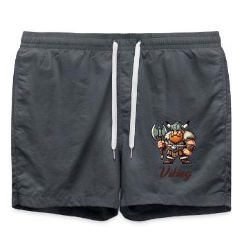 Viking Comic - Swim Trunks - anthracite - Front - AI Model Male 185 light (185cm)