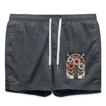 Gerbera Daisy - Swim Trunks - anthracite - Front - AI Model Male 185 light (185cm)