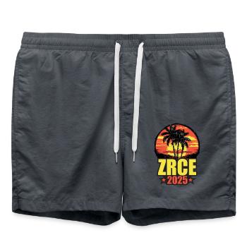 Zrce 2025 Vacances Palmiers Coloré - Short de bain - charbon - Devant - AI Model Male 185 light (185cm)