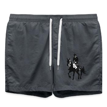 Pferd und Reiter - Reitsport Design - Badeshorts - Anthrazit - Vorne - AI Model Male 185 light (185cm)