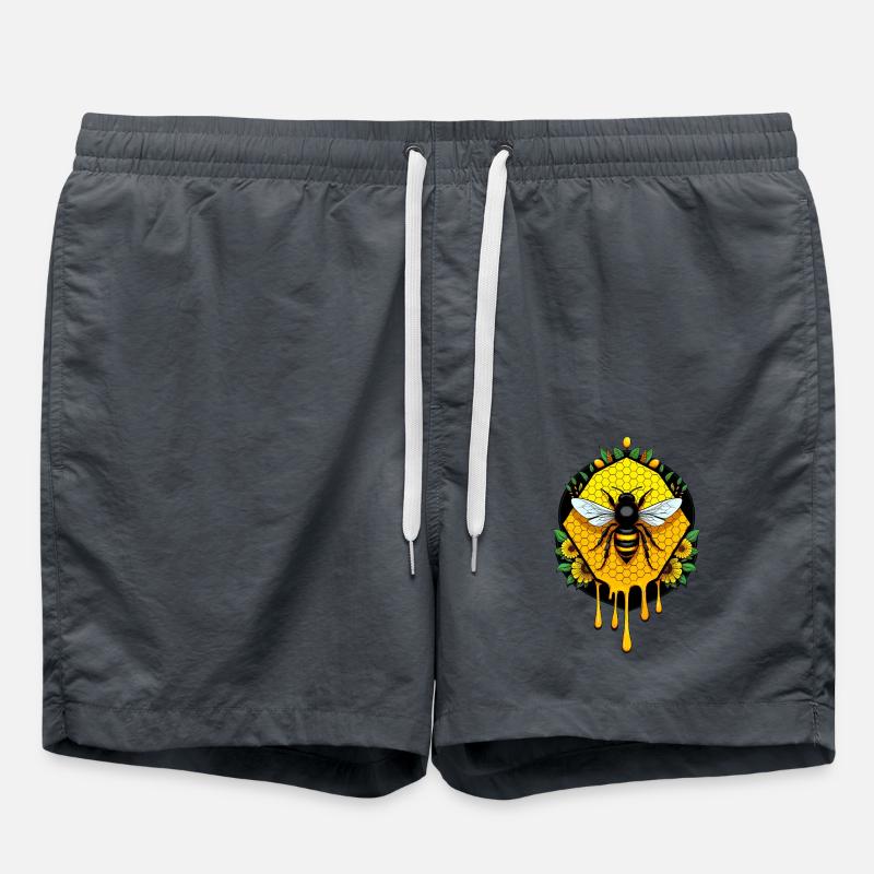Bee on honeycomb - Swim Trunks - anthracite