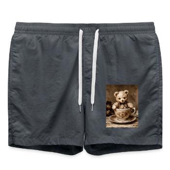 The Teacup Guardian - Swim Trunks - anthracite - Front - AI Model Male 185 light (185cm)