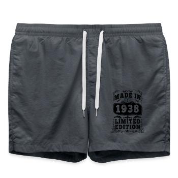 1938 Original 1938 Vintage Vintage Retro anniversa - Swim Trunks - anthracite - Front - AI Model Male 185 light (185cm)