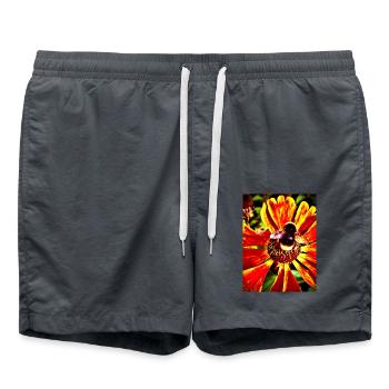 Hummel auf Sonnenhut - Badeshorts - Anthrazit - Vorne - AI Model Male 185 light (185cm)
