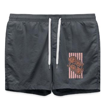 Visual Cycling Summer Trend Pale Pink Minimalist - Swim Trunks - anthracite - Front - AI Model Male 185 light (185cm)