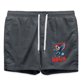 All American Bruh - Badeshorts - Anthrazit - Vorne - AI Model Male 185 light (185cm)
