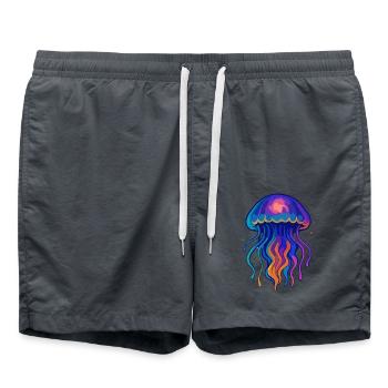 Méduse néon - Short de bain - charbon - Devant - AI Model Male 185 light (185cm)