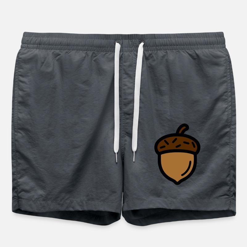 Eichel Herbst Eiche - Badeshorts - Anthrazit