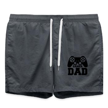 gamer gaming play console computer controler st - Swim Trunks - anthracite - Front - AI Model Male 185 light (185cm)