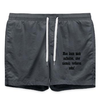 Motivation Spruch Business Sport - Badeshorts - Anthrazit - Vorne - AI Model Male 185 light (185cm)