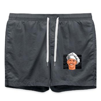 Koch in vielen Sprachen (schwarz) - Badeshorts - Anthrazit - Vorne - AI Model Male 185 light (185cm)