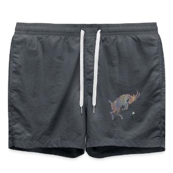 chèvre avec perce-neige e 49 - Short de bain - charbon - Devant - AI Model Male 185 light (185cm)