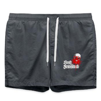 Kraft durch Feinstaub - Badeshorts - Anthrazit - Vorne - AI Model Male 185 light (185cm)