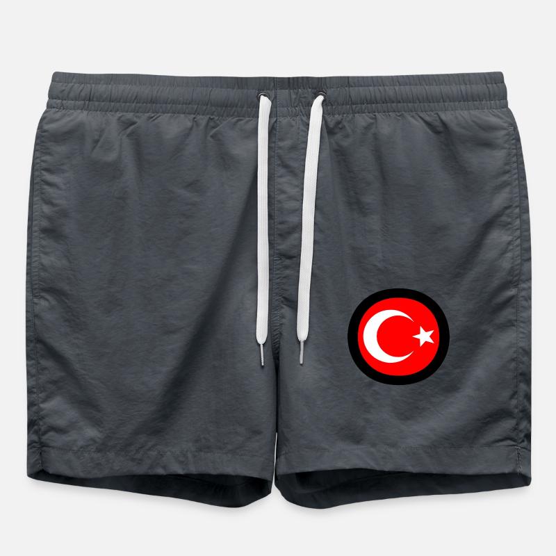 Turkish flag - Swim Trunks - anthracite