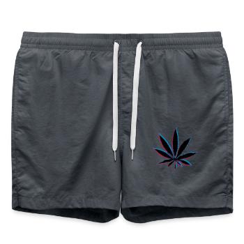 Effet de mauvaises herbes 3D - Short de bain - charbon - Devant - AI Model Male 185 light (185cm)