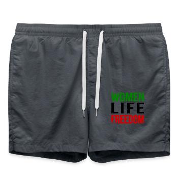 Women life freedom - Short de bain - charbon - Devant - AI Model Male 185 light (185cm)