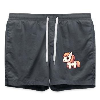 Equestrian pony - Swim Trunks - anthracite - Front - AI Model Male 185 light (185cm)