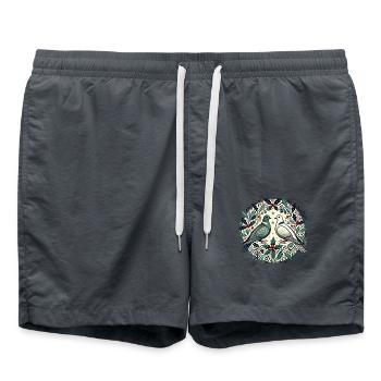 Colombes de Noël - Short de bain - charbon - Devant - AI Model Male 185 light (185cm)