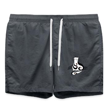 Cat - Swim Trunks - anthracite - Front - AI Model Male 185 light (185cm)