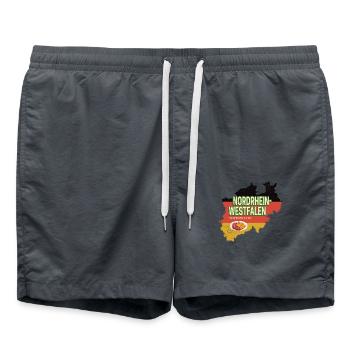 North Rhine-Westphalia Germany State of North Rhine-Westphalia - Swim Trunks - anthracite - Front - AI Model Male 185 light (185cm)