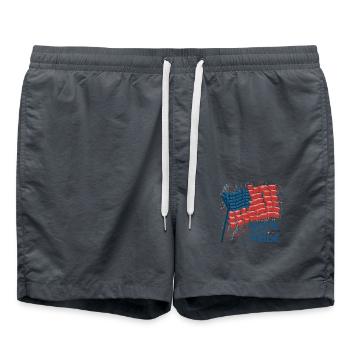 Vote with Pride - Swim Trunks - anthracite - Front - AI Model Male 185 light (185cm)
