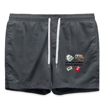 aussi vieux - Short de bain - charbon - Devant - AI Model Male 185 light (185cm)