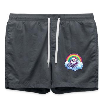 Tarantula Weihnachtsmann Regenbogen - Badeshorts - Anthrazit - Vorne - AI Model Male 185 light (185cm)