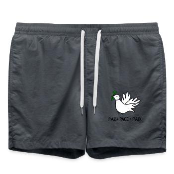 Peace - Swim Trunks - anthracite - Front - AI Model Male 185 light (185cm)