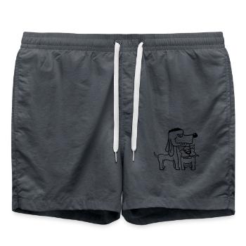 2 Nasty Dogs Team Two Friends Bro Crew - Short de bain - charbon - Devant - AI Model Male 185 light (185cm)