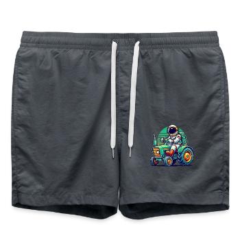 Tracteur astronaute - Short de bain - charbon - Devant - AI Model Male 185 light (185cm)
