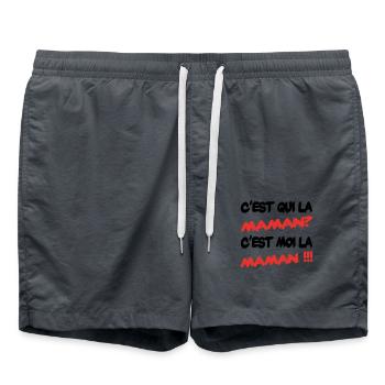 C'est qui la maman ? - Short de bain - charbon - Devant - AI Model Male 185 light (185cm)